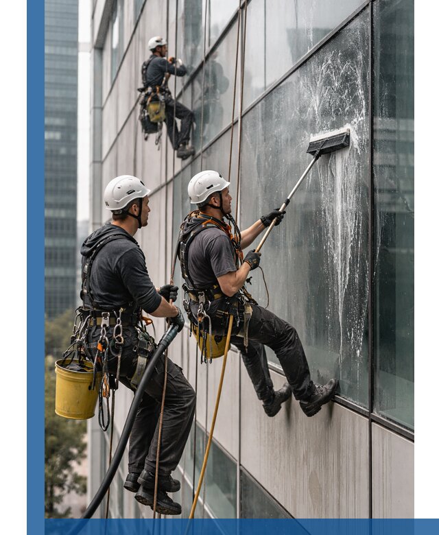 Профессиональная высотная мойка фасадов зданий в Абакане