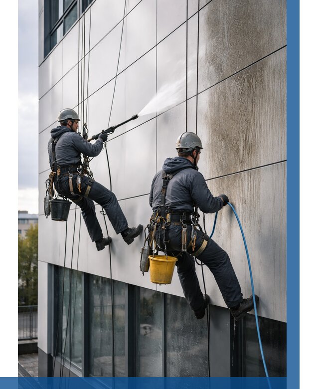 Мойка фасада из композита в Абакане по цене от 306 р. | ВЫСОТНИК-Бкн