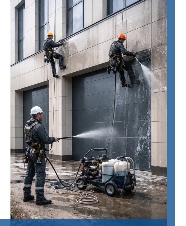 Послестроительная мойка фасада в Абакане от 306 р. | ВЫСОТНИК-Бкн