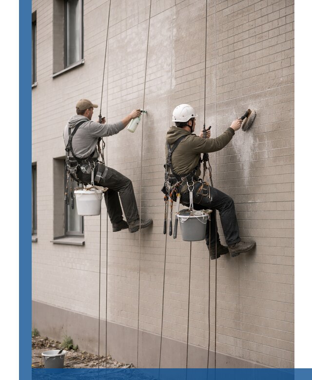 Удаление высолов с фасада зданий в Абакане без повреждений и следов