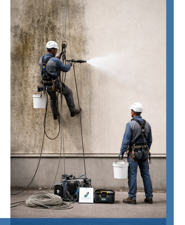 Очистка фасада от плесени в Абакане от 306 р. | ВЫСОТНИК-Бкн