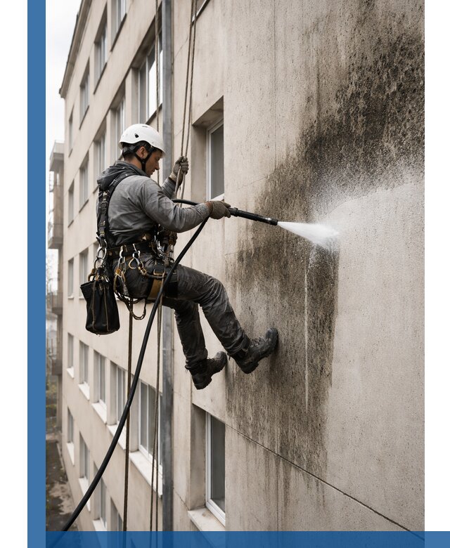 Профессиональная очистка фасадов от плесени в Абакане