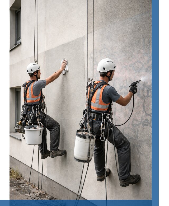 Антиграффити покрытие фасада в Абакане от 613 р. | ВЫСОТНИК-Бкн