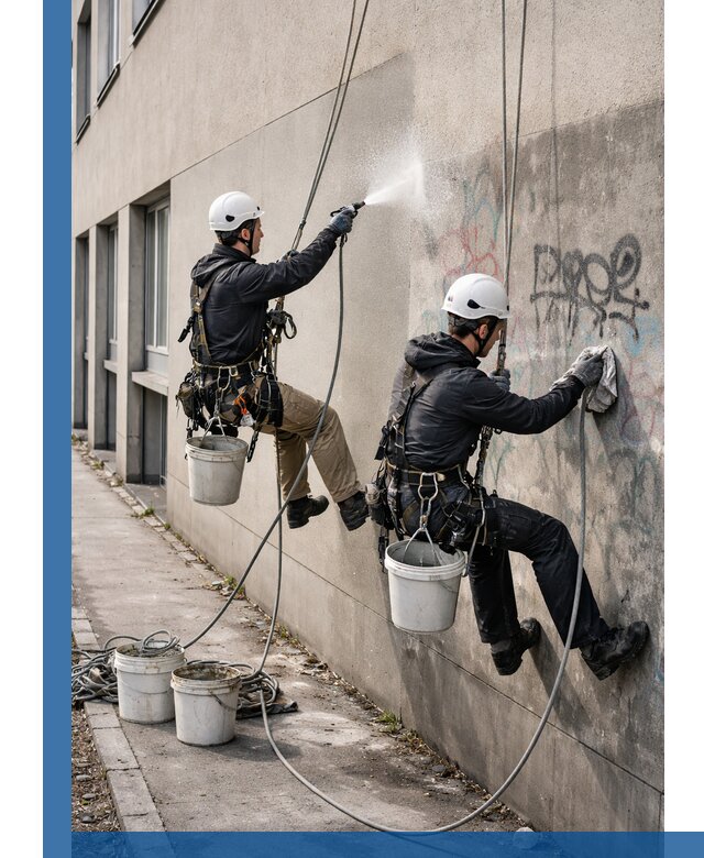 Антиграффити покрытие фасада с защитой от надписей в Абакане