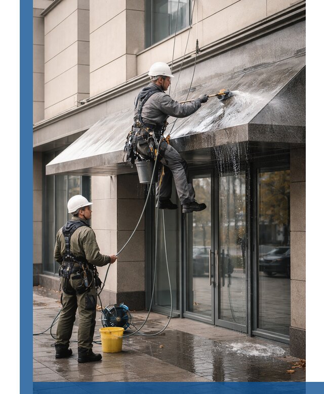 Профессиональная мойка козырьков и навесов в Абакане