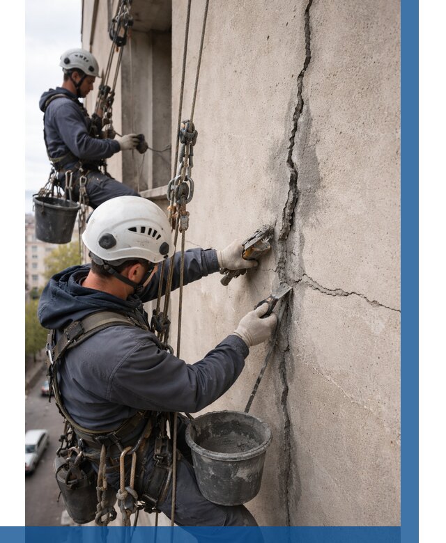 Заделка трещин на фасаде в Абакане от 919 р. | ВЫСОТНИК-Бкн