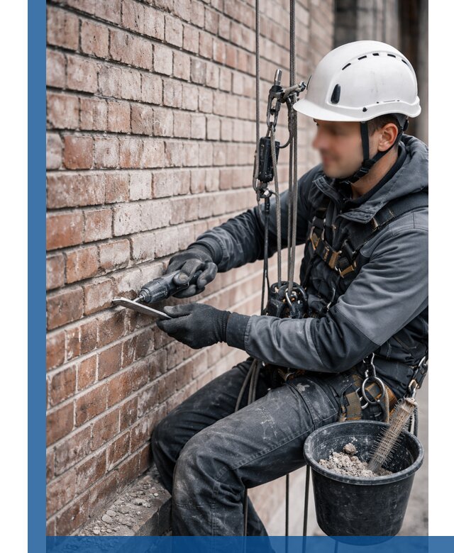 Расшивка кирпичных швов фасадов и стен, ремонт в Абакане