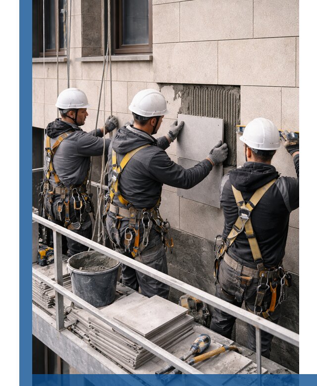 Ремонт облицовки фасада плиткой в Абакане с гарантией