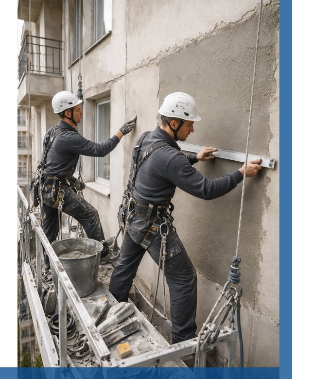 Штукатурка фасада на высоте в Абакане от 919 р. | ВЫСОТНИК-Бкн