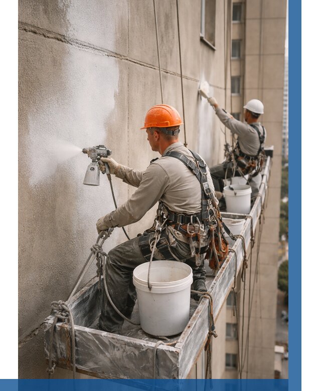 Грунтовка фасада на высоте в Абакане от 123 р. | ВЫСОТНИК-Бкн