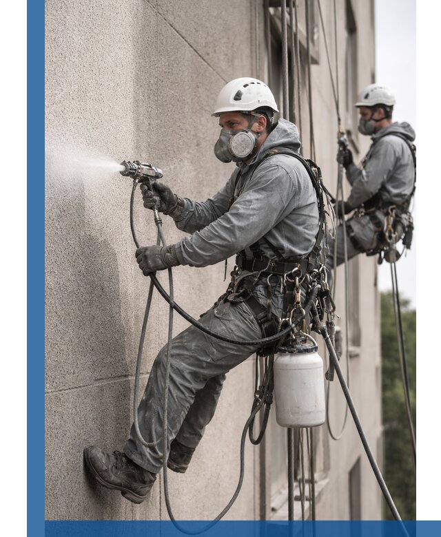 Безвоздушная покраска фасадов зданий в Абакане профессионально