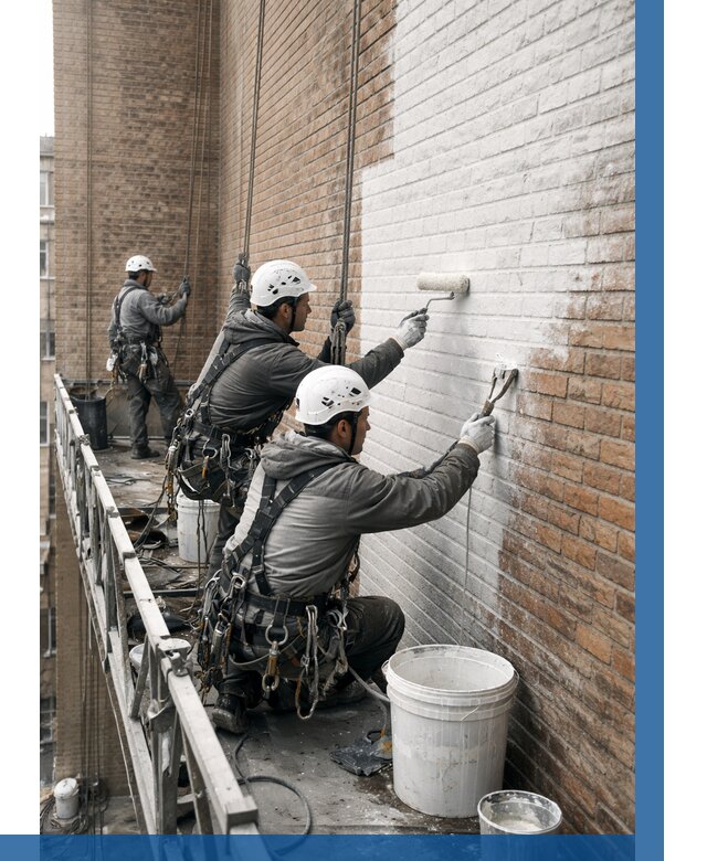 Покраска кирпичного фасада в Абакане от 358 р. | ВЫСОТНИК-Бкн