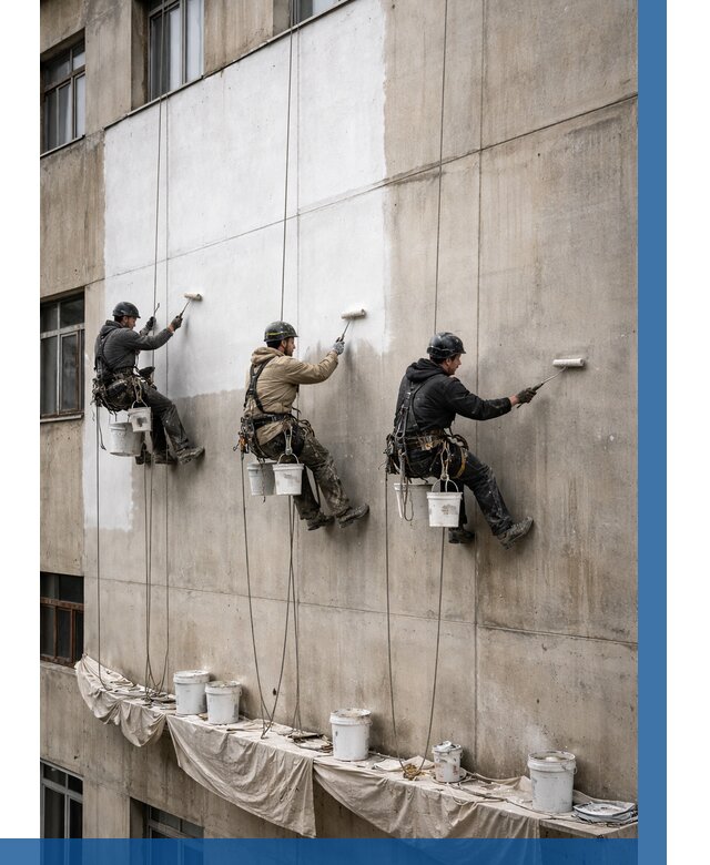 Покраска бетонного фасада в Абакане от 358 р за м2 | ВЫСОТНИК-Бкн