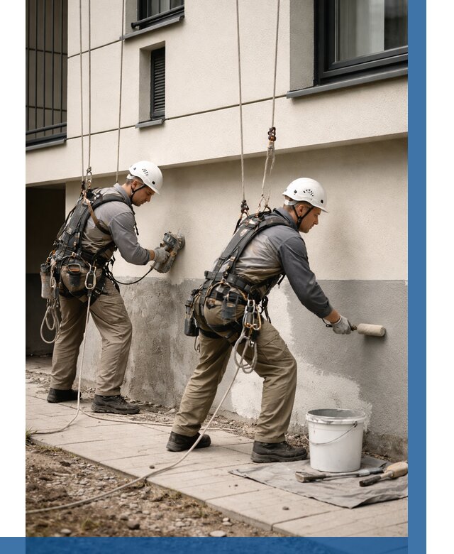 Окраска цоколя здания в Абакане от 460 р. под ключ | ВЫСОТНИК-Бкн