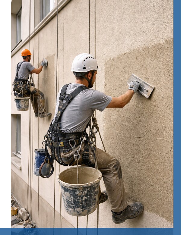 Декоративная штукатурка фасада в Абакане от 1226 р. | ВЫСОТНИК-Бкн