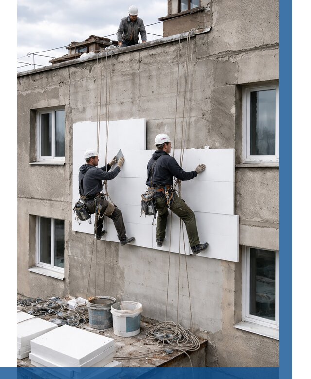 Утепление фасада пенополистиролом в Абакане от 1839 р. | ВЫСОТНИК-Бкн