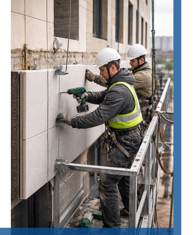 Монтаж фасадных термопанелей в Абакане от 1532 р. | ВЫСОТНИК-Бкн