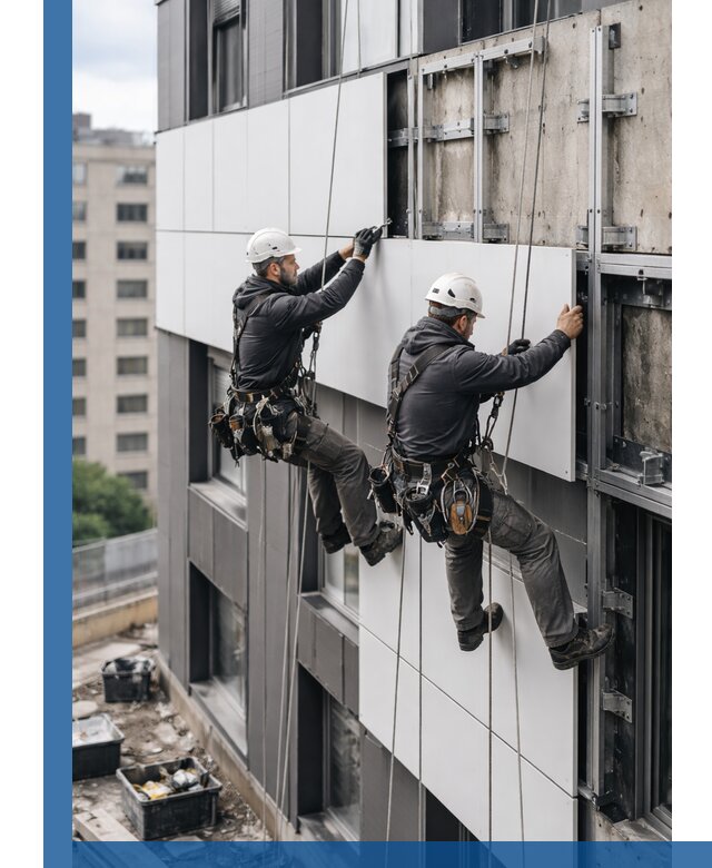 Монтаж композитных панелей фасада в Абакане под ключ
