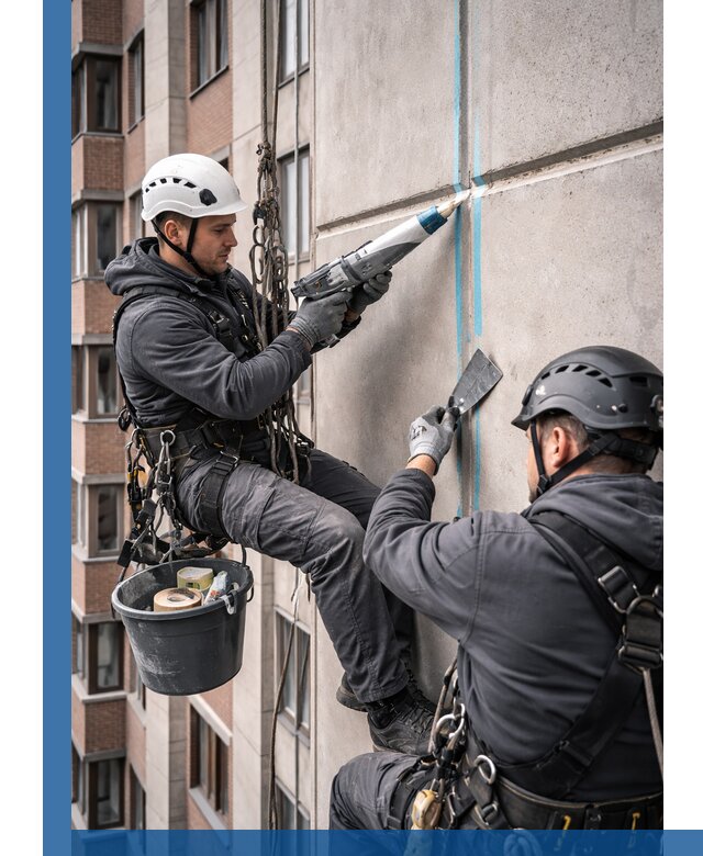 Вторичная герметизация швов фасада и кровли в Абакане