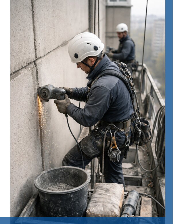 Штробление межпанельных швов в Абакане от 1226 р. | ВЫСОТНИК-Бкн