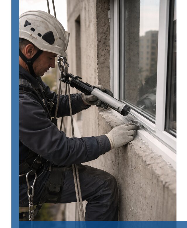 Герметизация оконных швов снаружи в Абакане профессионально