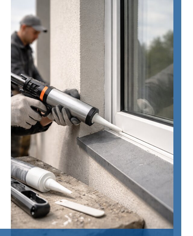 Герметизация монтажных швов окон в Абакане от 664 р. | ВЫСОТНИК-Бкн
