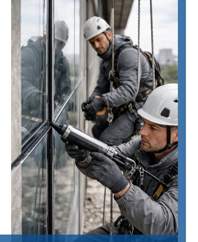 Герметизация витражных швов в Абакане от 664 р. | ВЫСОТНИК-Бкн