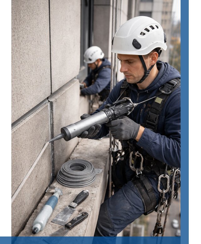 Герметизация деформационных швов фасада в Абакане от 715 | ВЫСОТНИК-Бкн