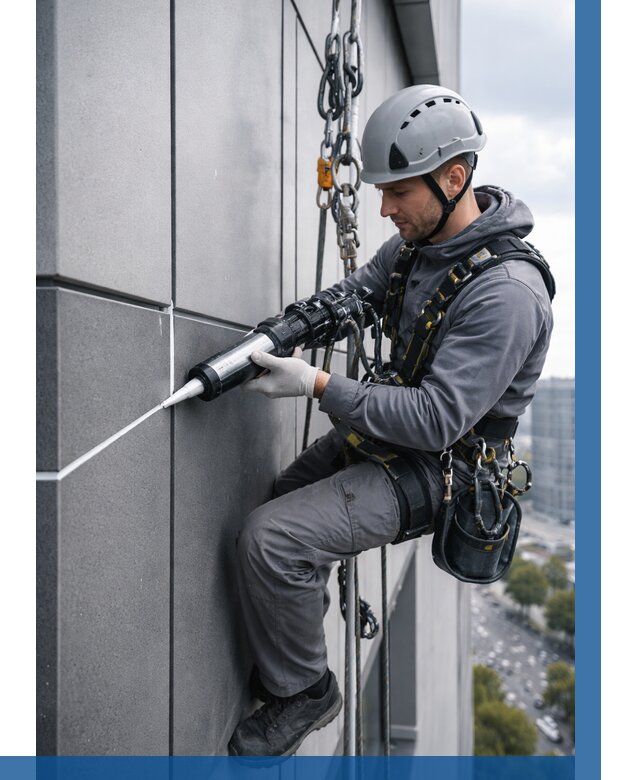 Герметизация стыков фасадных панелей в Абакане от 6640 р.| ВЫСОТНИК-Бкн