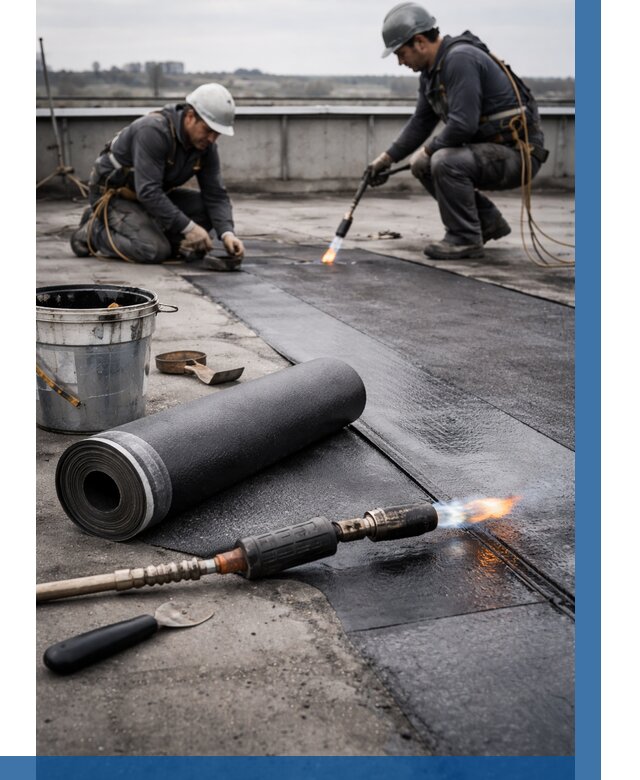 Ремонт рулонной кровли в Абакане от 664 р. | ВЫСОТНИК-Бкн