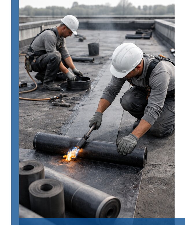 Ремонт рулонной кровли в Абакане герметизация и восстановление