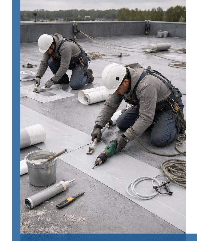 Ремонт мембранной кровли в Абакане качественно и с гарантией