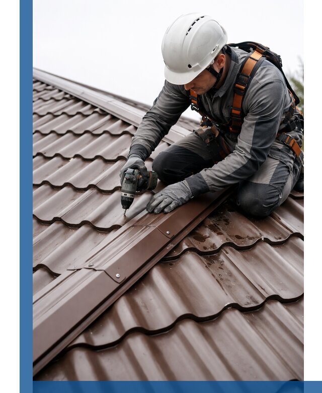 Ремонт металлочерепицы на крыше в Абакане профессионально