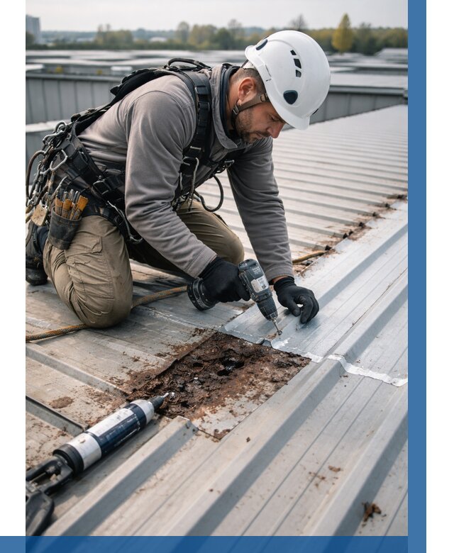 Ремонт профнастила на кровле в Абакане от 715 р. | ВЫСОТНИК-Бкн