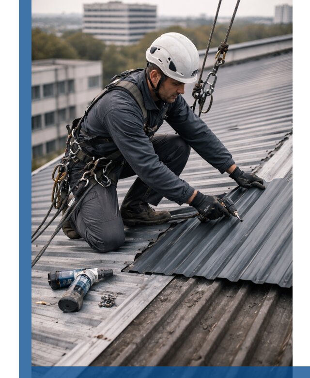 Ремонт профнастила на кровле в Абакане, работы под ключ