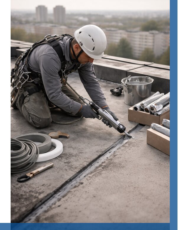 Герметизация швов кровли в Абакане от 460 р./м2 | ВЫСОТНИК-Бкн