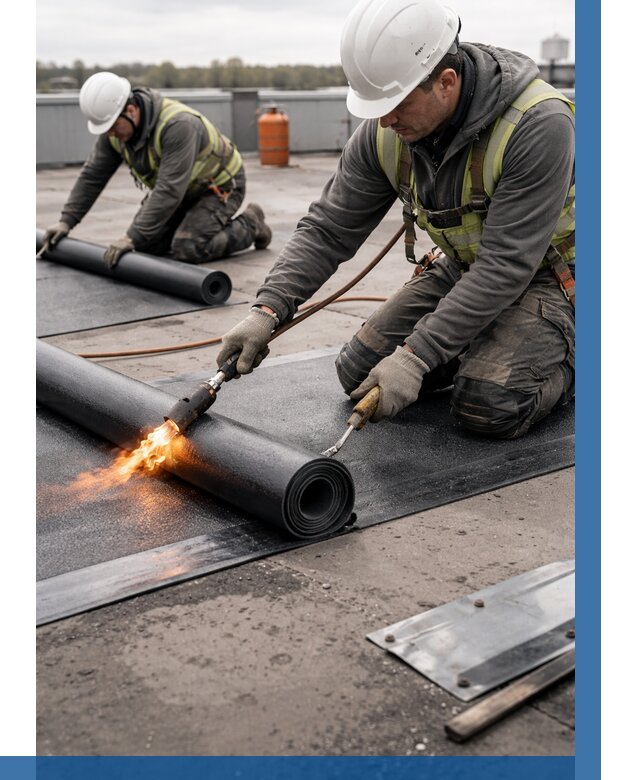 Монтаж наплавляемой кровли в Абакане от 868 р. — ВЫСОТНИК-Бкн