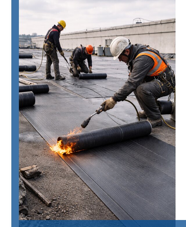 Монтаж наплавляемой кровли в Абакане профессионально