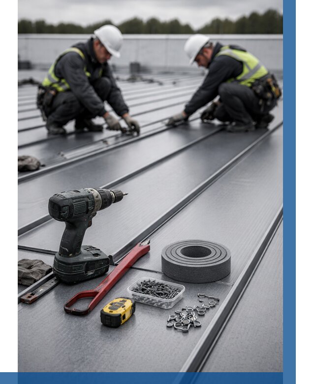 Монтаж фальцевой кровли в Абакане от 1839 р. | ВЫСОТНИК-Бкн