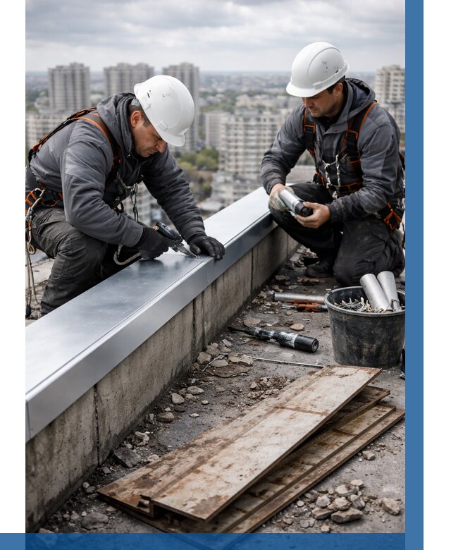 Замена парапетных крышек под ключ в Абакане от 1226 р. | ВЫСОТНИК-Бкн