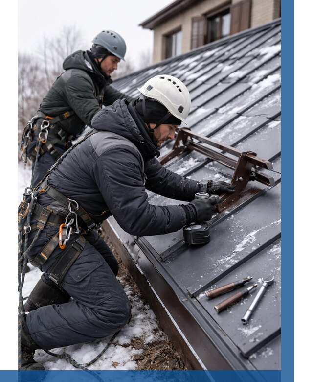 Монтаж снегозадержателей в Абакане от 460 р. | ВЫСОТНИК-Бкн