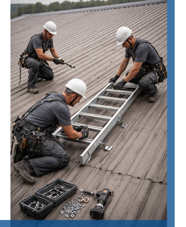 Монтаж кровельной лестницы в Абакане от 4597 р. | ВЫСОТНИК-Бкн