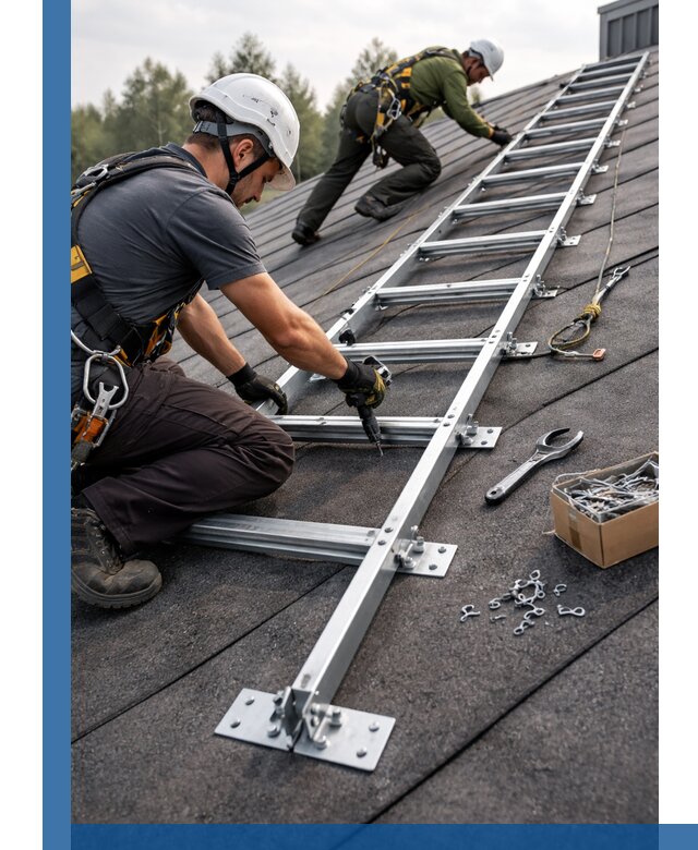 Профессиональный монтаж кровельной лестницы в Абакане под ключ