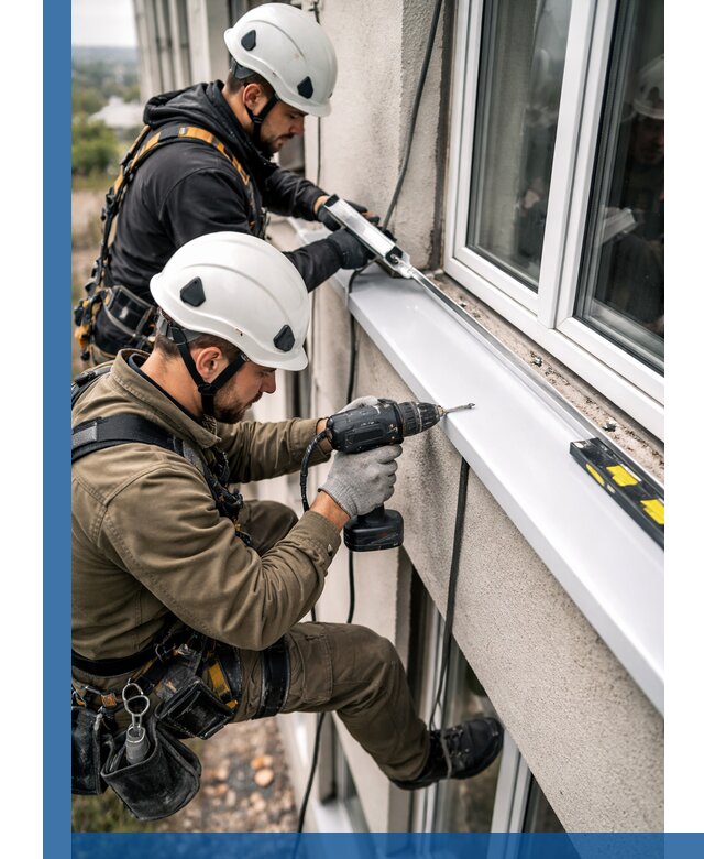 Профессиональный монтаж оконных отливов и отведения воды в Абакане