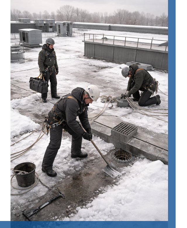 Абонентское обслуживание кровли зимой в Абакане от 8172 р. | ВЫСОТНИК-Бкн