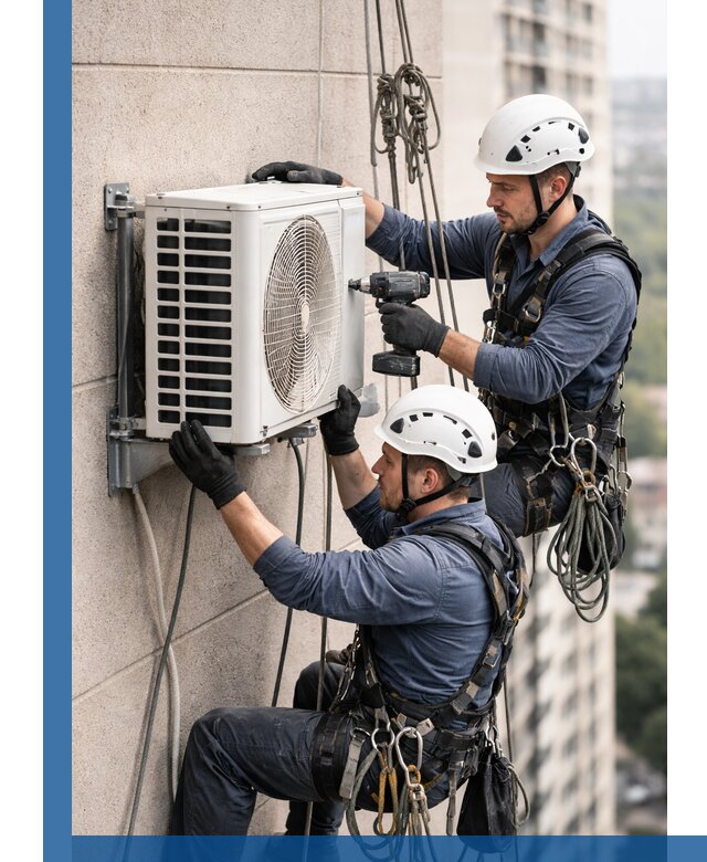 Монтаж внешнего блока кондиционера в Абакане установка и крепление