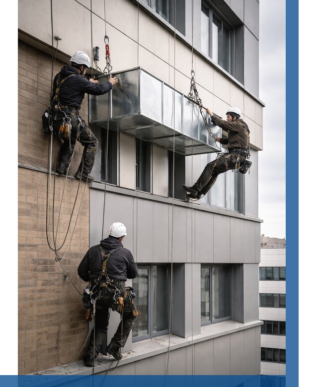 Монтаж воздуховодов на фасаде в Абакане от 1532 р. | ВЫСОТНИК-Бкн