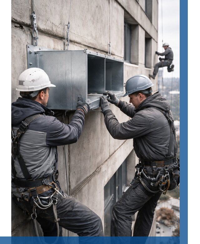 Монтаж вентиляционных коробов в Абакане от 3065 р. | ВЫСОТНИК-Бкн