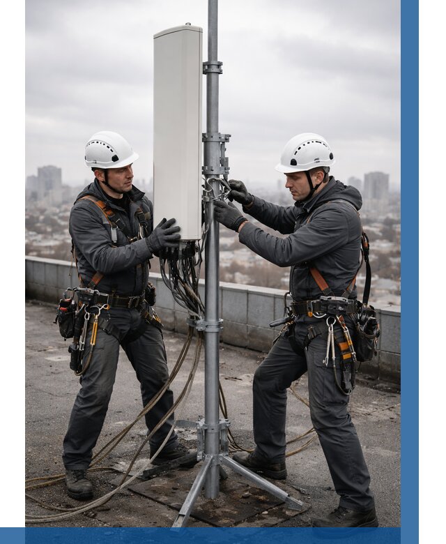 Монтаж антенн связи на крыше в Абакане от 8683 р. | ВЫСОТНИК-Бкн