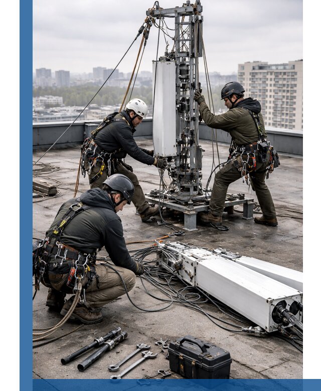 Демонтаж антенн на крыше зданий в Абакане с гарантией